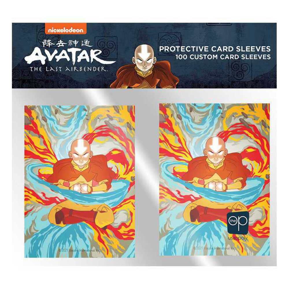 Avatar The Last Airbender Premium Card Sleeves | 100 Oversized Sleeves Fit Standard Size Playing & Collector Cards | Back Artwork Featuring Aang