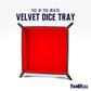FanRoll Fold Up Velvet Dice Tray w/PU Leather Backing: Red, Role Playing Game Dice Accessories for Dungeons and Dragons