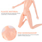 HEALLILY Pack of 3 Nude 26cm Plastic Flexible Rotation 12 Moveable Joints Doll Toy Doll Accessory Naked Body Toy Female Figure
