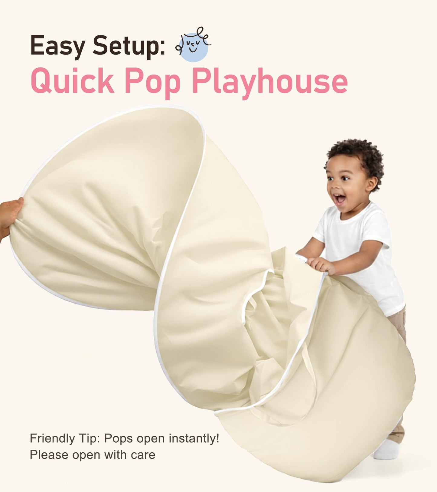 Play Tent, Large Playhouse Kids Castle Play Tents with Carry Bag, Indoor Outdoor Game Tent, Portable Children Yurt Tents, Birthday Gift for Boys