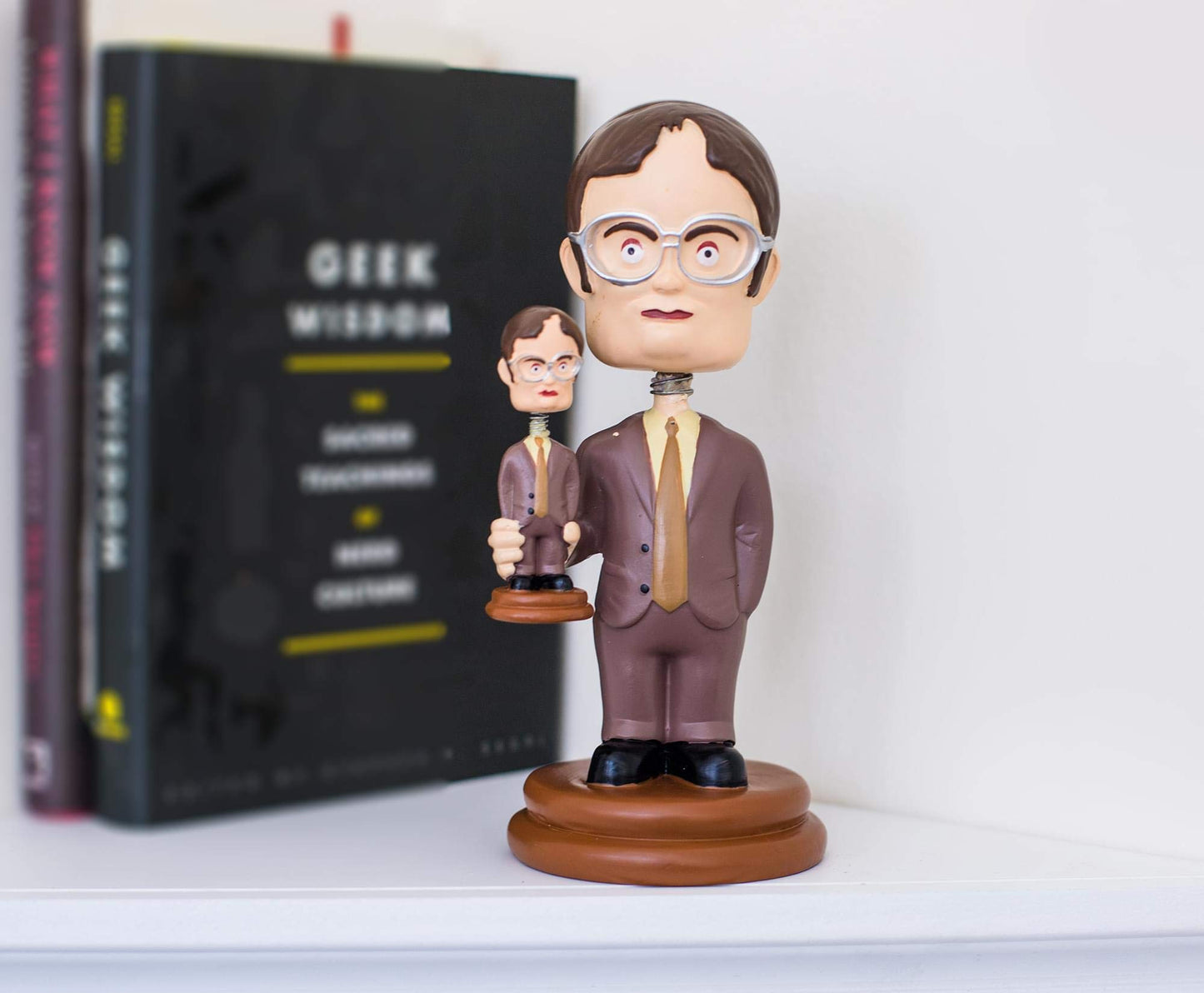 Surreal Entertainment The Office Double Dwight Resin Bobblehead | Collectible Action Figure Statue, Desk Toy Accessories | Novelty Gifts for Home