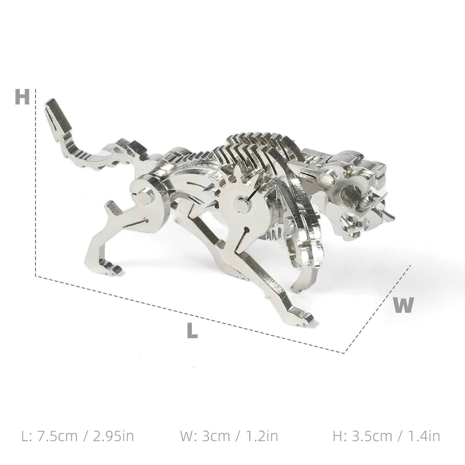 Kolotesame Mythical Three-Headed Dog 3D Metal Puzzle Model for Adults, DIY Fantasy Beast Building Model Kit for Gamers or Desk Metal Decor