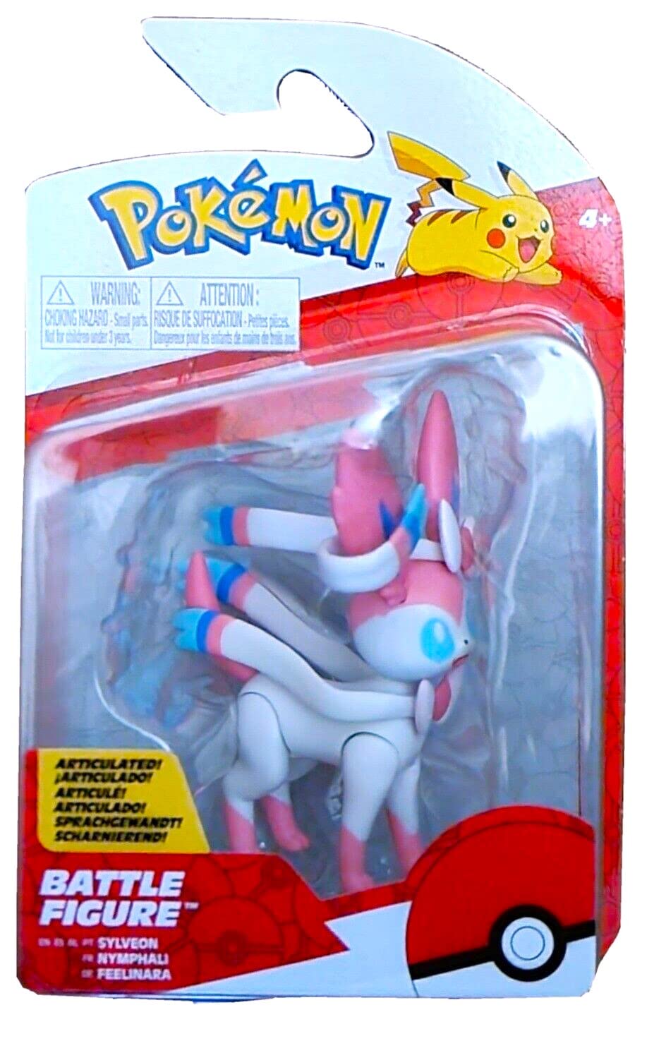 Pokemon Sylveon 3 inch Battle Feature Figure Set Action Ready