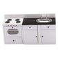 Dollhouse Kitchen Sink Cabinet, Mini White Countertop, 1:12 Scale Furniture for 6 Inch Dolls
