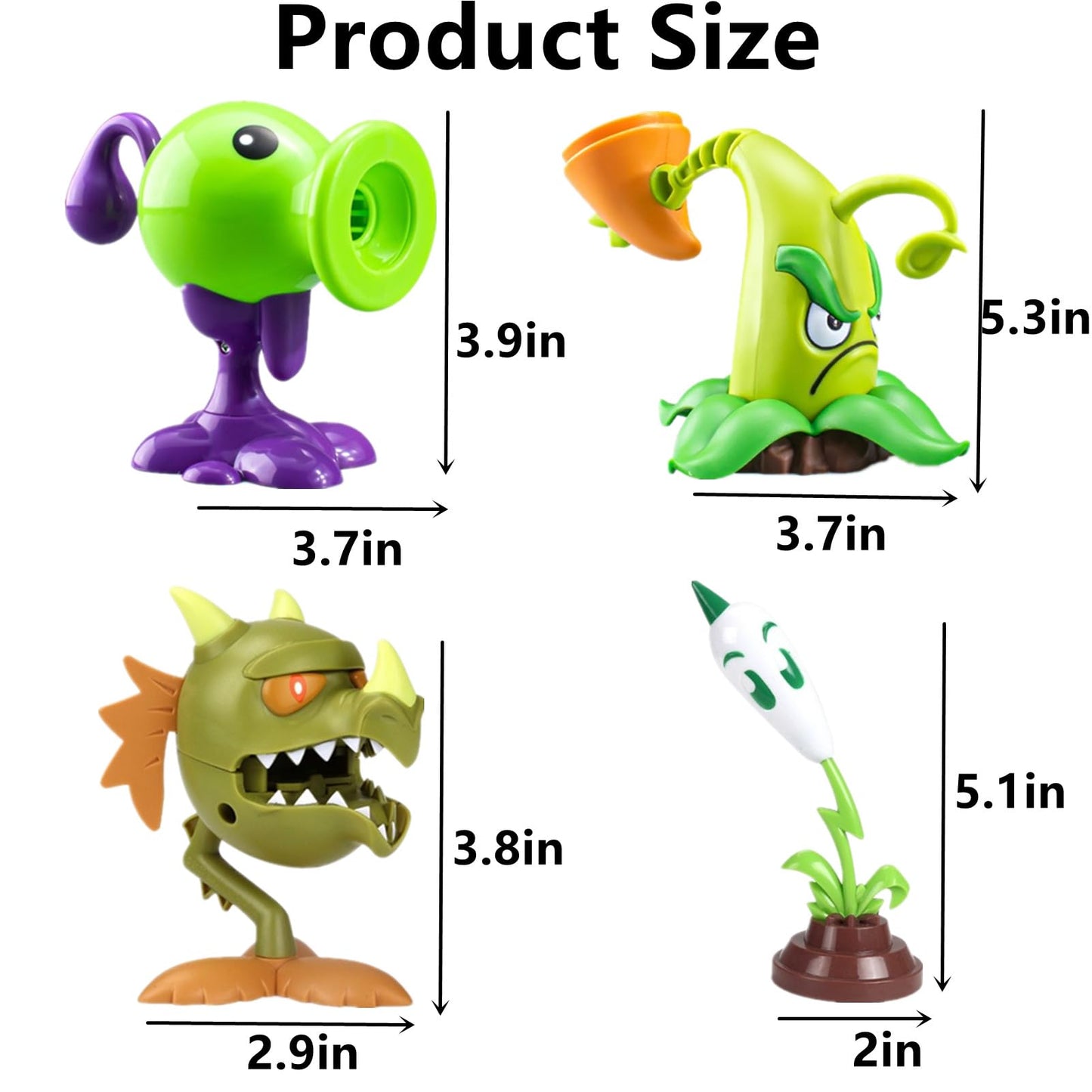 JHESAO 10PCS PVZ Toys Set Action Figures PVC Toy New, Zombies Plant Toy Great Gifts for Kids and Fans, Birthday and Party New