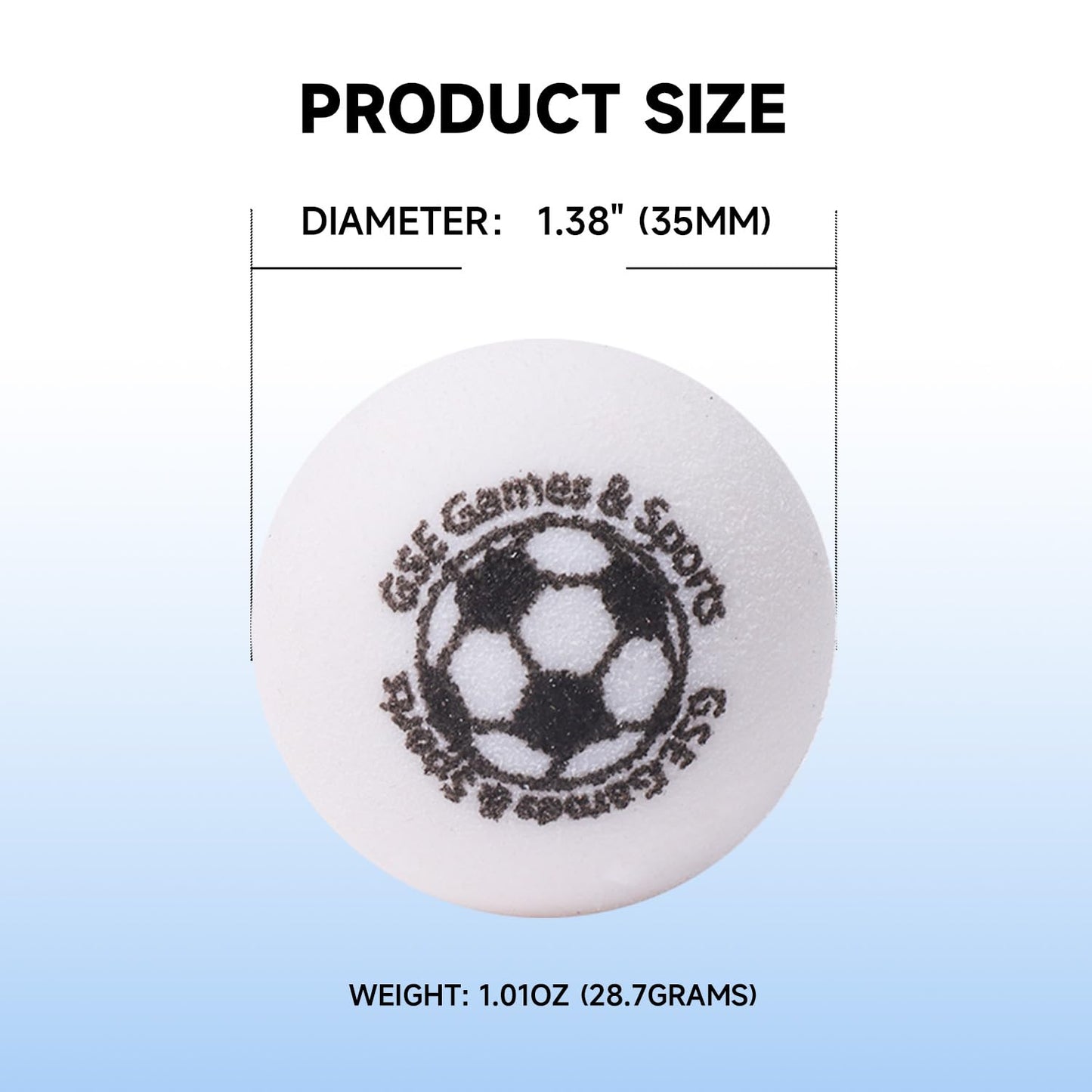 GSE Games & Sports Expert Set of 3 Regulation Size 35mm(1.38") Table Replacement Foosball Balls, Official Tournament Table Soccer Balls, Foosball