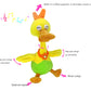 xiulifeifei Talking Repeat Music Song Duck, Plush Toy Duck, Smart Toy ?Adorable Interactive Toy (Red Headdress)