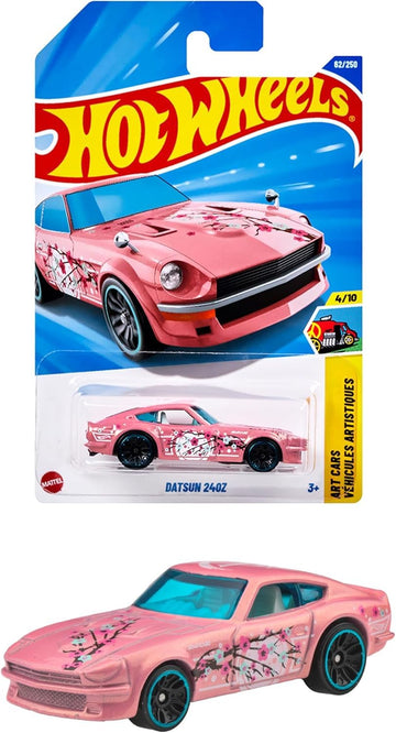 Hot Wheels JFN33 Basic Car, Datsun 240Z Ride On Toy, Mini Car, Ages 3 and Up, Pink