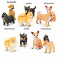 Liberty Imports 18PCS Large Dog Figurines Playset, 4" Realistic Puppy Toy Animals, Big Plastic Dog Breed Figures, Party Favors, Cake Toppers, Kids