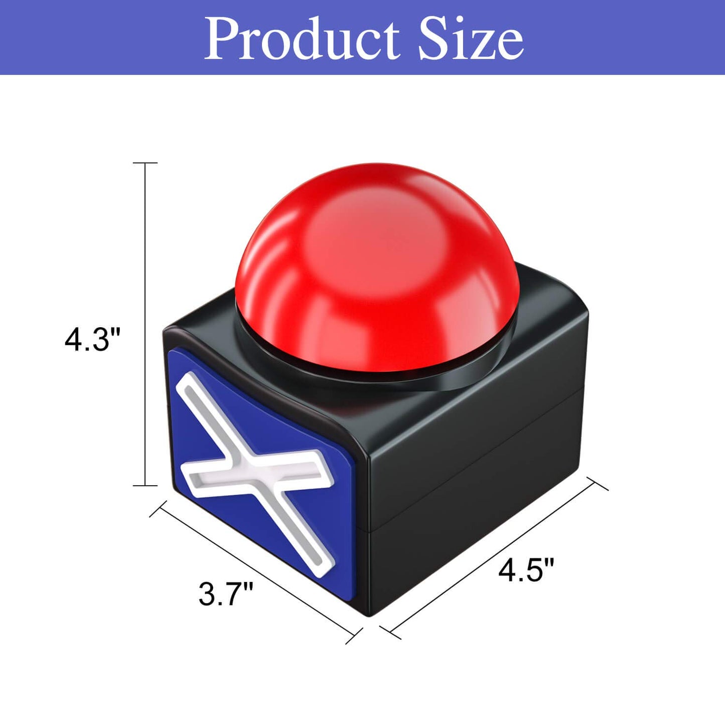BEAN LIEVE Game Answer Buzzer, Game Buzzer with Lights and Sound Trivia Quiz Got Talent Buzzer, Buzzer Buttons for Game Show, Red Game Buzzer