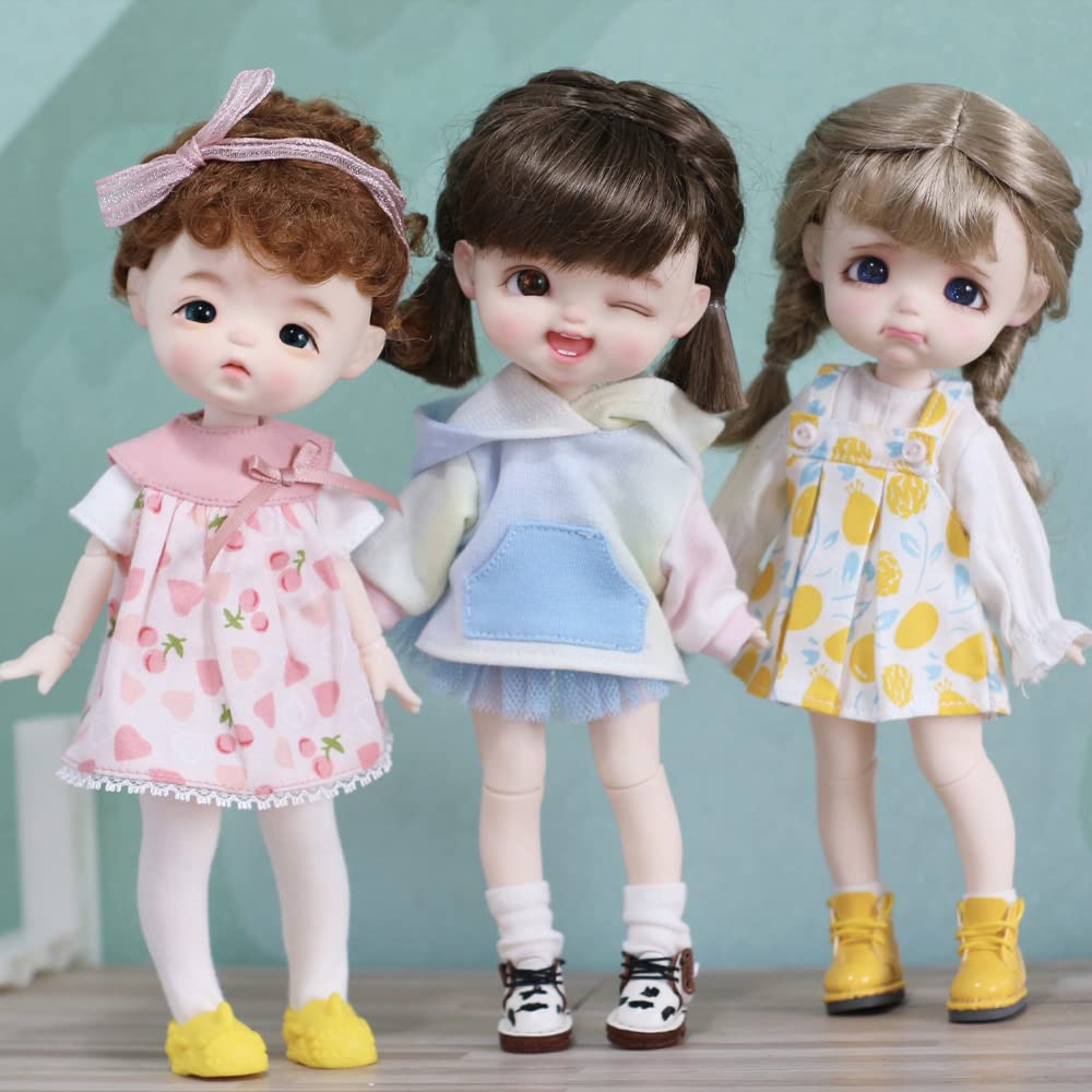 XiDonDon Big 1/8 Scale BJD Doll Body 16cm (6.3 inch) Height Action Figure Body Doll Model, White Skin Color,1/8 BJD Doll Accessories