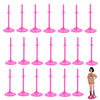 APOHALO Toy Stand Support for Dolls & Action Figures, 20 PCS Prop Up Mannequin Model Display Holders, 11" to 13" Dolls Accessories, Pink Rose