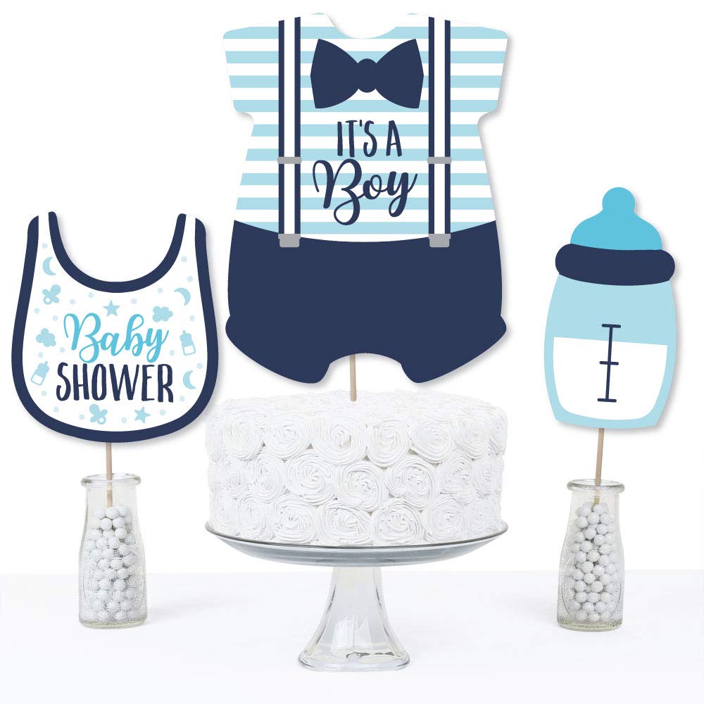Big Dot of Happiness It's a Boy - Blue Baby Shower Centerpiece Sticks - Table Toppers - Set of 15