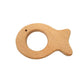 2pcs Natural Wooden Fish Pendant Pure Natural Beech Wood Animal Shape for Handmade Arts and Crafts (Fish 2pcs)