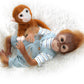 ZIYIUI 21 Inch Newborn Realistic Baby Doll Silicone Vinyl Reborn Monkey Dolls with Weighted Body Lifelike Flexible Collectible Art Doll That Look Real