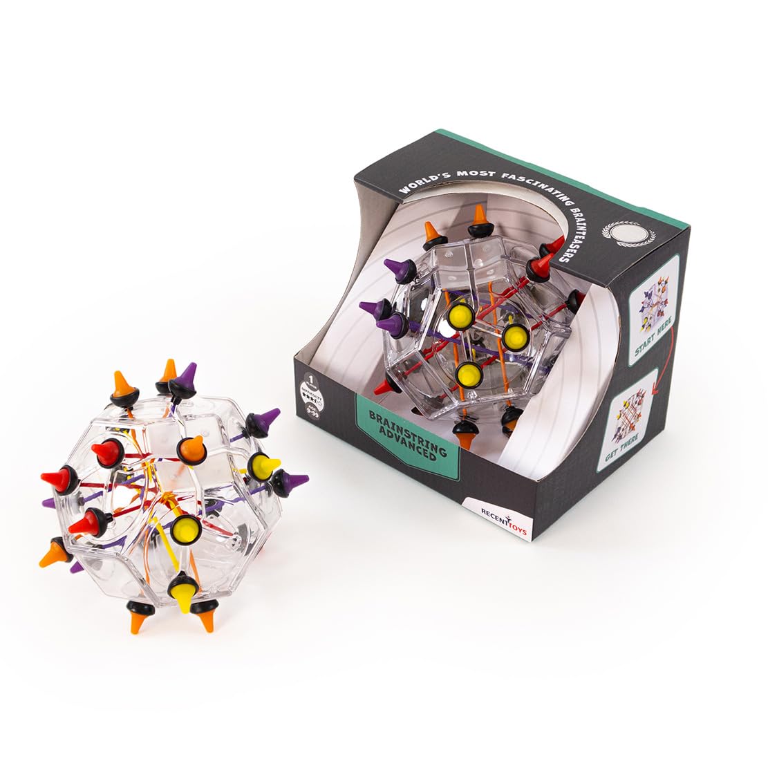 Recent Toys Brainstring Advanced - The Original Next Generation Brainstring - Travel Friendly Portable Brainteaser Puzzle Game, Ages 14 - Up