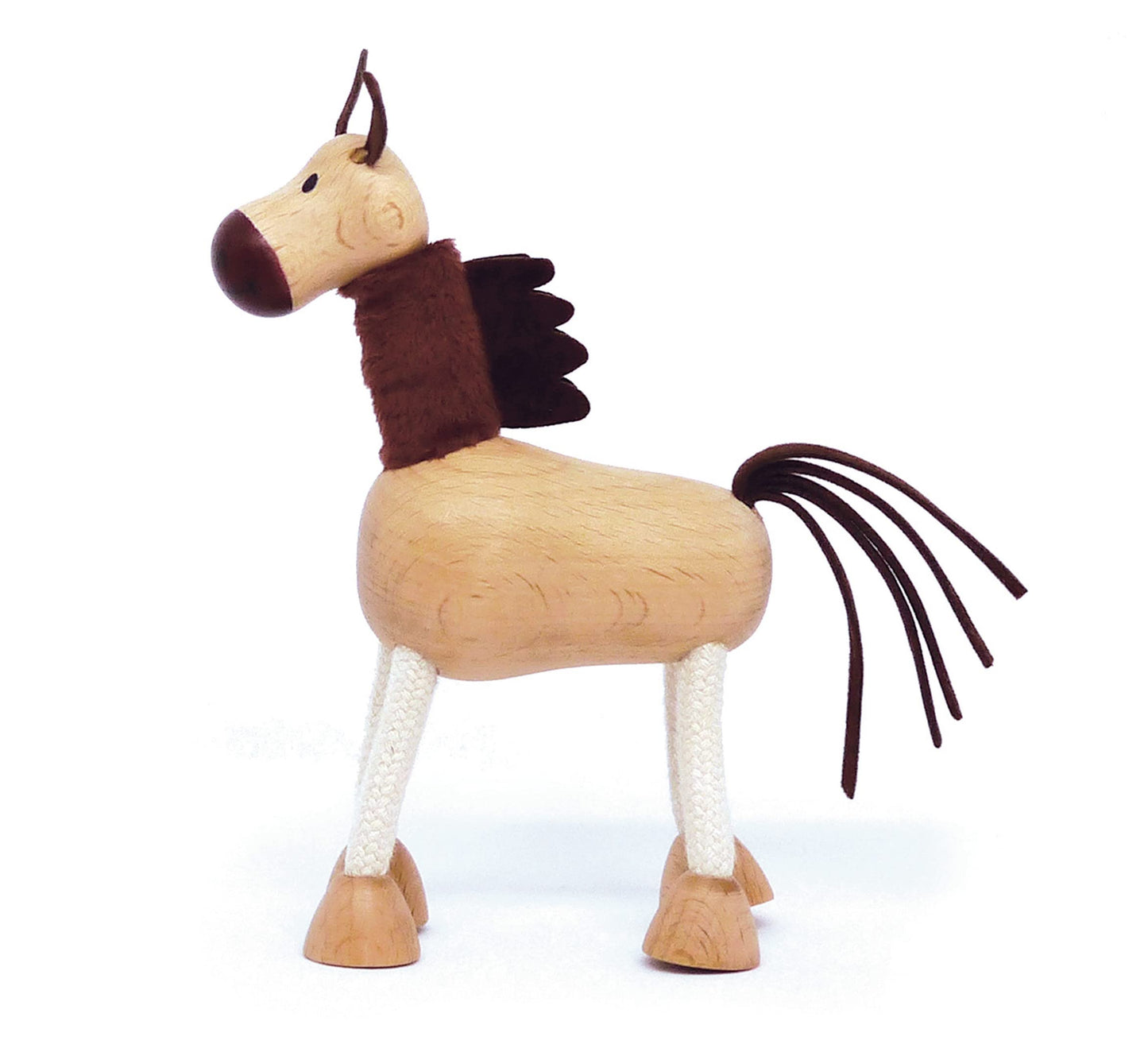 Horse Wooden Animal Toys for Toddler, Fun and Posable Wood Farm Animal Toys, Early Education Boys and Girls