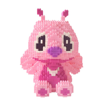 STpro Building Bricks 1600+ Pieces Set - Classic Cartoon Characters Building Blocks - Mini Building Block for Boys Girls & Adults (Pink)
