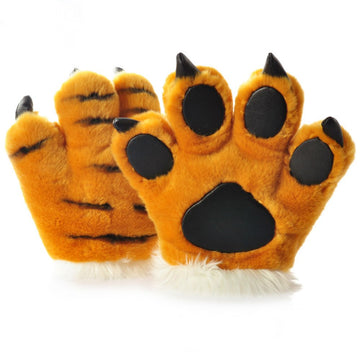 1 Pairs Cute Lifelike Tiger paw Plush Toy Tiger paw Plush Gloves