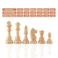 AMEROUS Chess Pieces Only, Wooden Hand Carved Tournament Chessmen with 4.12" Inches King, 2 Storage Bags for Chess Board Game, Replacement of Missing