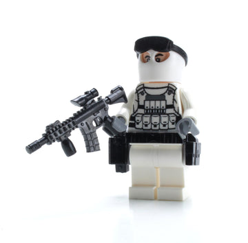 Battle Brick 1.6 Inches Tall Custom Special Forces Winter Army Commando Collectible Custom Minifigure | Genuine Military Minifig | Packaged in the USA