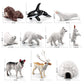 NatureMan Mini Arctic Animals Toys Set 10PCS Polar Animal Figurines Toy PlaysetIncludes Polar Bear Seal Reindeer Wolf Rabbit Arctic Fox Igloo