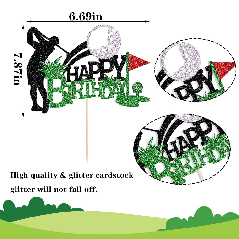 Kaoenla Golf Happy Birthday Cake Topper