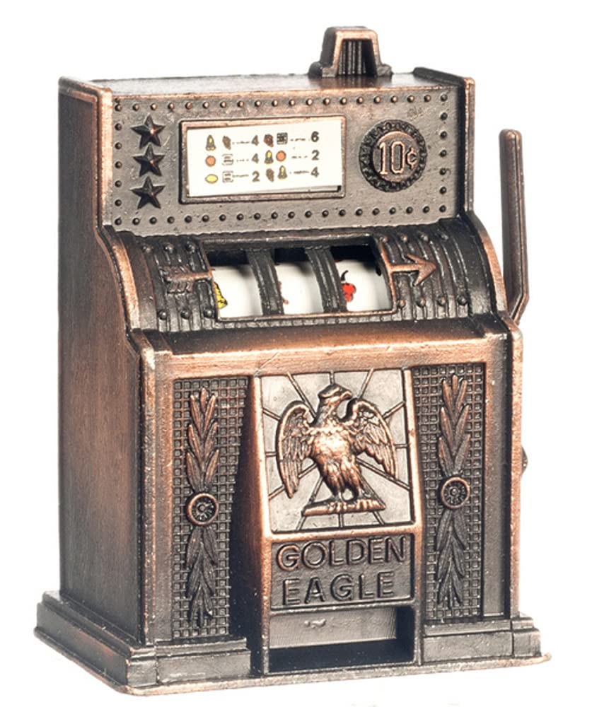 Town Square Miniatures Dolls House Miniature Pub Bar Shop Arcade Accessory Old Fashioned Slot Machine