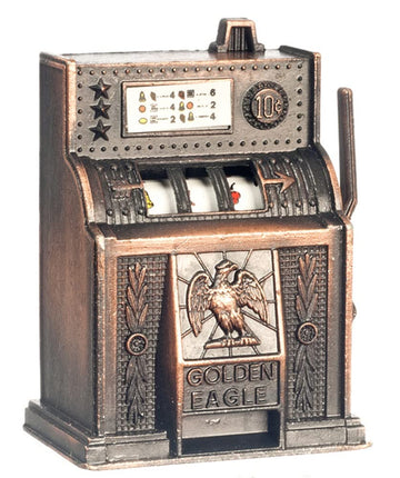 Town Square Miniatures Dolls House Miniature Pub Bar Shop Arcade Accessory Old Fashioned Slot Machine