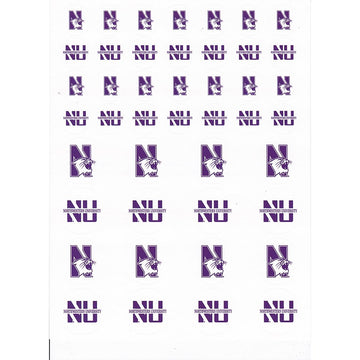 Northwestern Wildcats Small Sticker Sheet - 2 Sheets