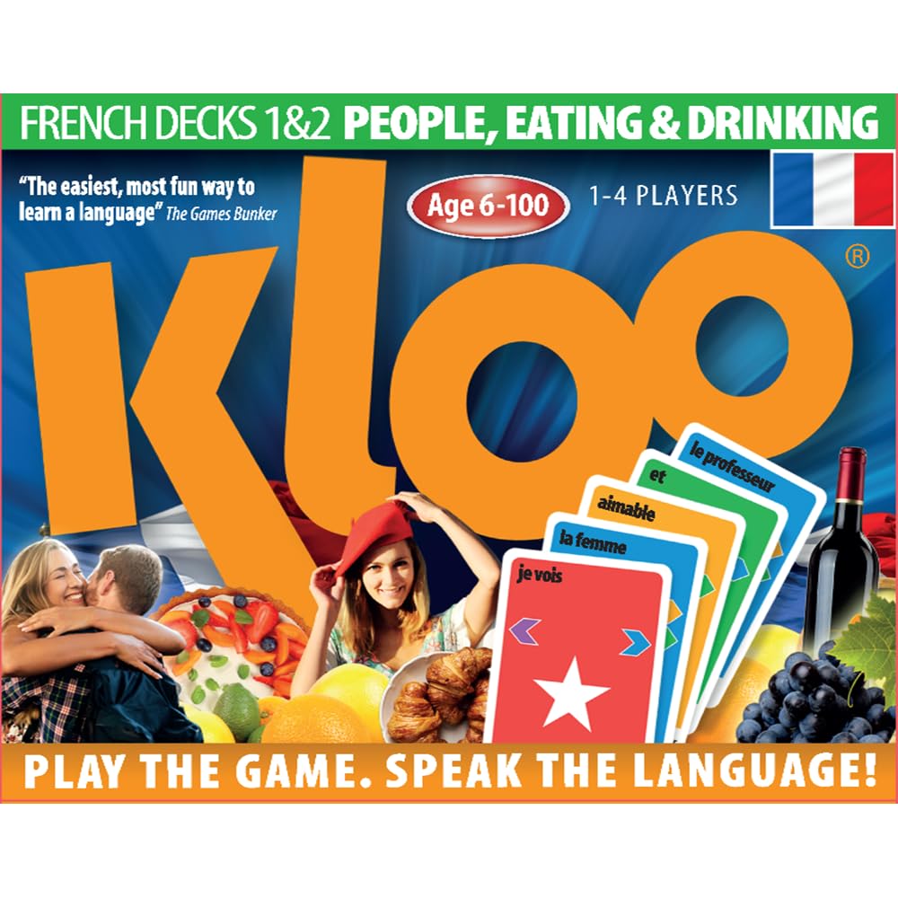 KLOO's Learn to Speak French Language Card Games Pack 1 (Decks 1 & 2)
