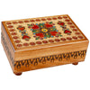 Love Hearts Box Artistic Carved Polish Handmade Wooden Secret Legs Puzzle Secret Opening Box
