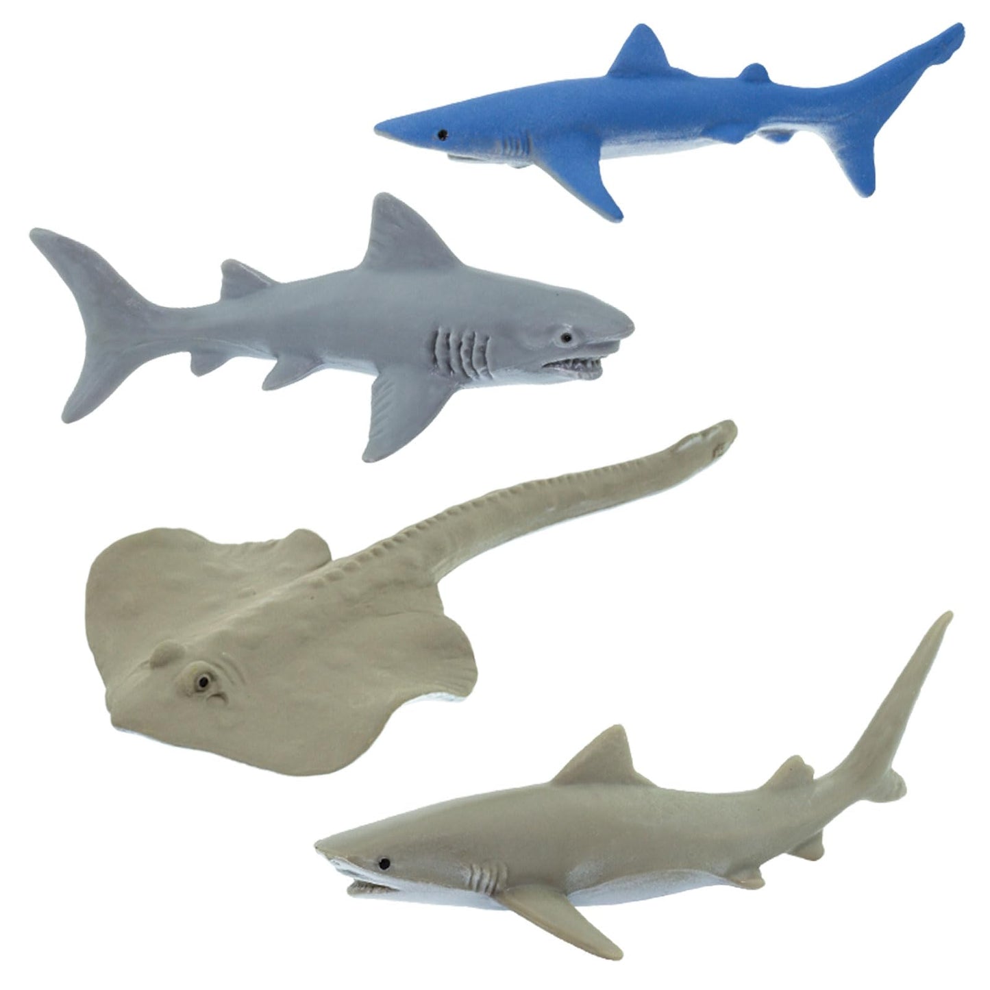 Safari Ltd. Sharks TOOB - 11 Hand-Painted Mini Figurines Including Great White, Whale Shark, Tiger Shark, Hammerhead, Mako, and More - Educational Toy