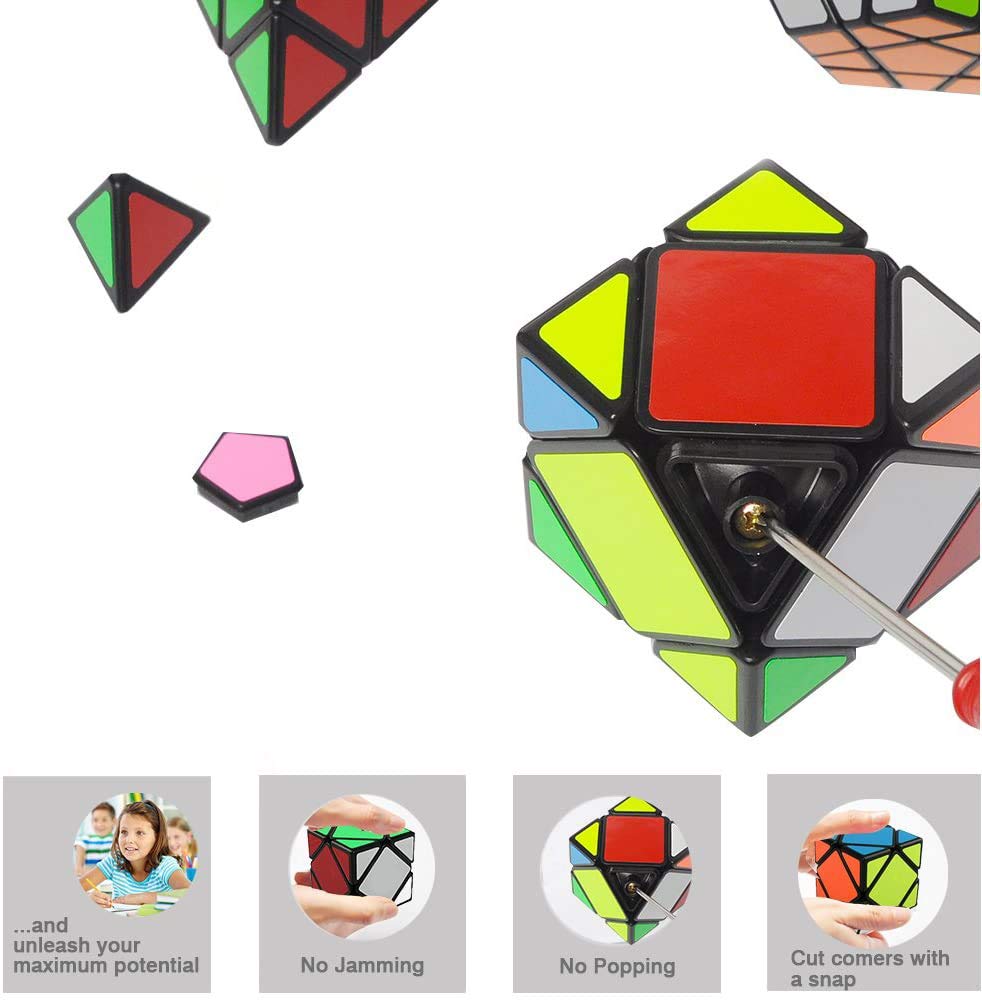 Speed Cubes, [13Pack] Speed Cube Set - Megaminx Mirror Pyramid Fluctuation Angle Wheel Square King Puzzle Cube Collection Speed Cube Bundles for Kids