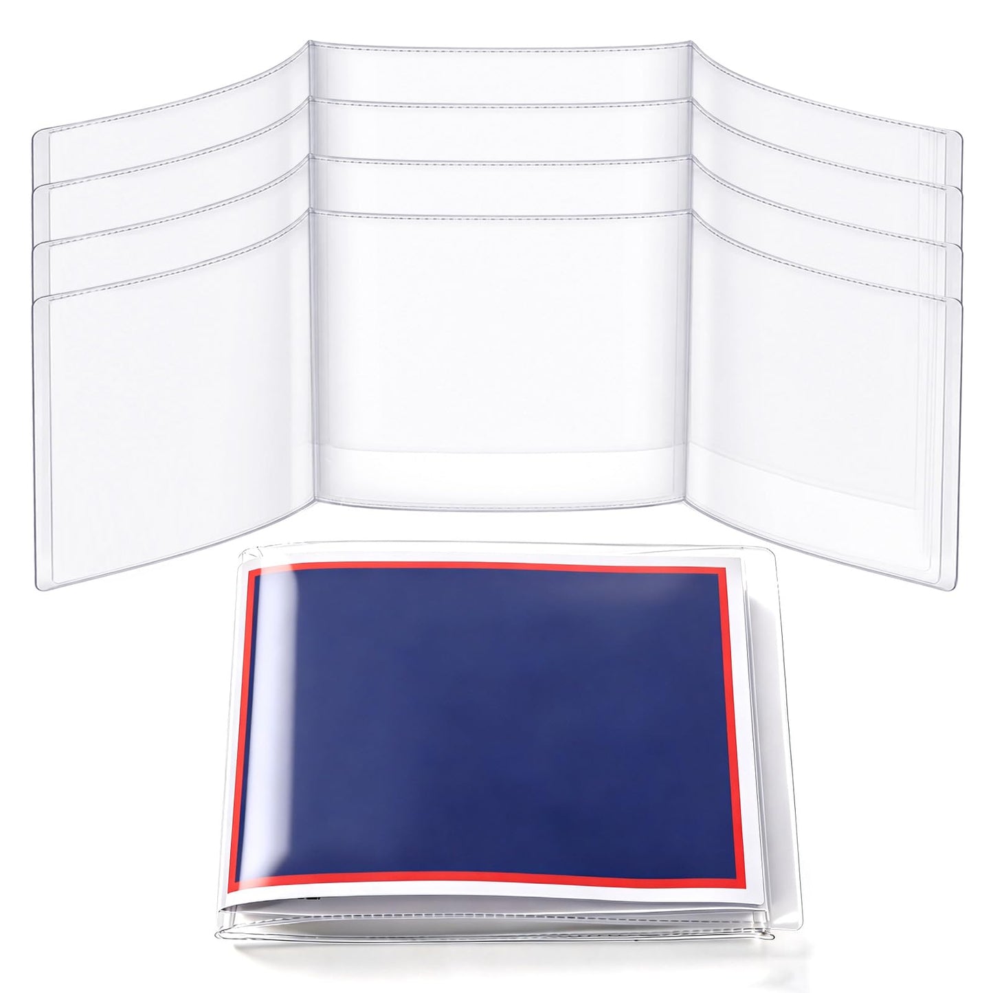 Mahjong Card Sleeve 4PCs, Mahjong Card Holder, Clear Mahjong Card Cover for Large Mahjong Cards, Protective PVC Sleeves, Mahjong Accessories