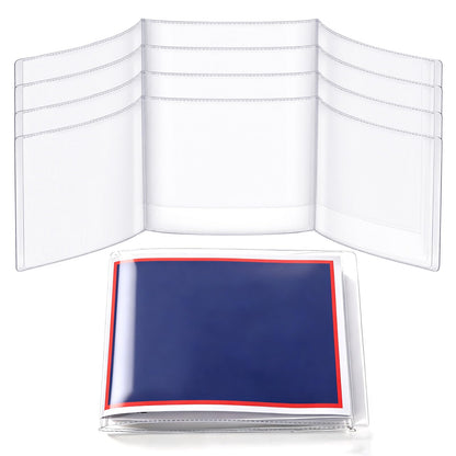 Mahjong Card Sleeve 4PCs, Mahjong Card Holder, Clear Mahjong Card Cover for Large Mahjong Cards, Protective PVC Sleeves, Mahjong Accessories