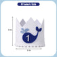 YOUAME Whale 1st Birthday Crown - Ocean Themed 1st Party Decorations,Blue Whale First Bday Hat,The Big One Birthday Crown Outfit, Ocean Animals Party