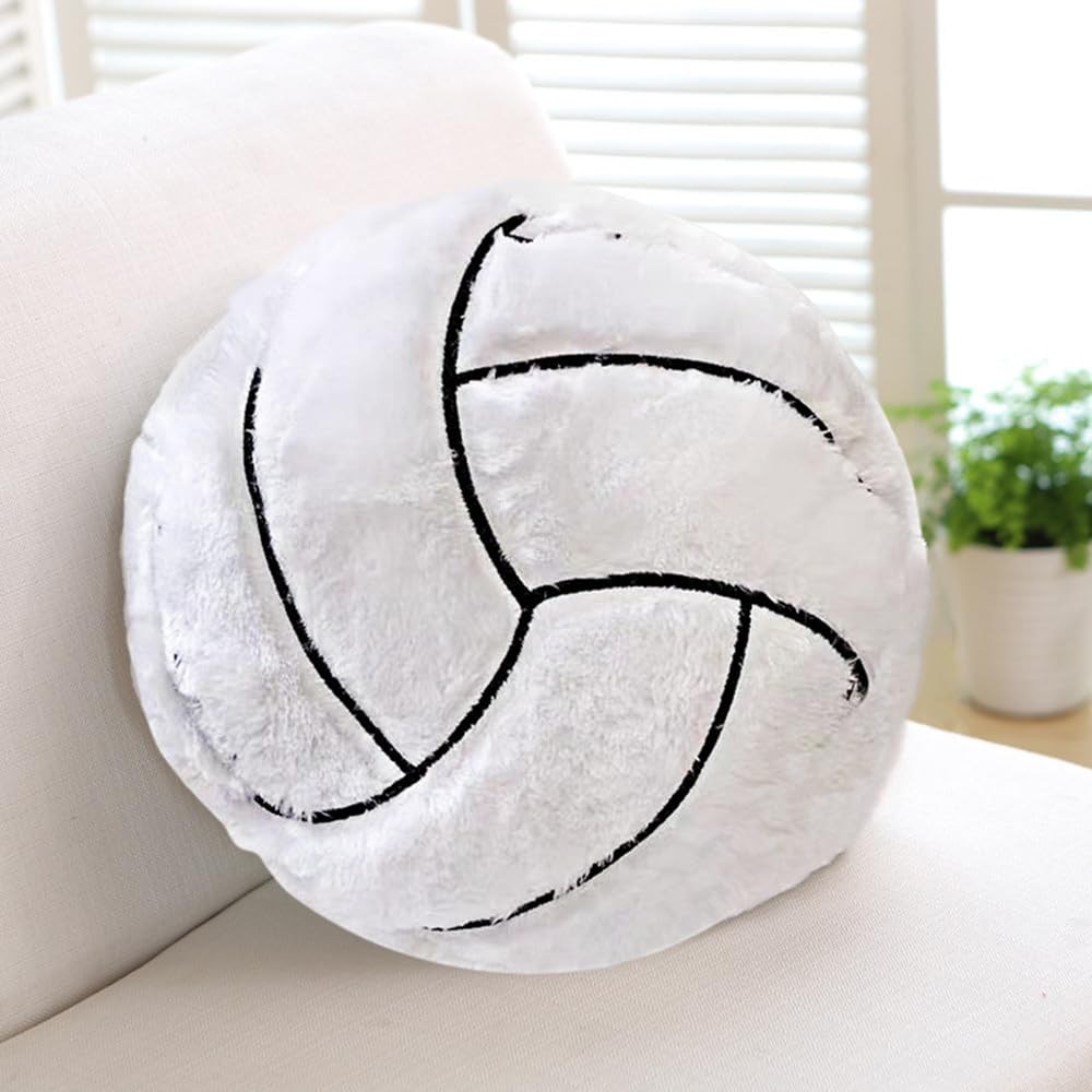 XZJMY Volleyball Pillow,Fluffy Soft Sports Pillow,13.8" Stuffed Sports Balls Toy,Plush Pillow Toys Gift for Kids Boy Girls Home Decorative Throw