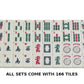 American Mah Jong Set - 166 Ivory Colored Engraved Tiles, 4 x Combo Rack/Pushers - Black Aluminum Case