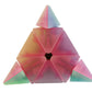 Jelly Windmill Speed Cube Pyramid Speed Cube Triangle Stickerless Vivid Color Magic Cube 3x3x3 Sturdy and Smooth Puzzle Toy ABS Plastic Material