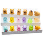 jrootouh Mini Resin Cat Tiny Animal Miniature Figures Glow in The Dark for DIY Garden Dollhouse Animals Accessories Micro Landscape Aquarium Party
