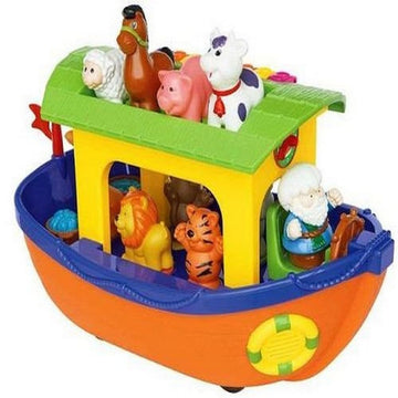 Kiddieland Noah’s Ark Shape Sorter Toy - Musical Boat with 9 Animals