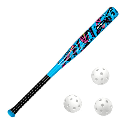 Ortiz34 Bat & Ball Set - Graffiti Plastic Bat & Ball Homerun Set- David Ortiz Backyard Baseball Set for Youth, Kids, Teenagers, Adults (Bat & Ball