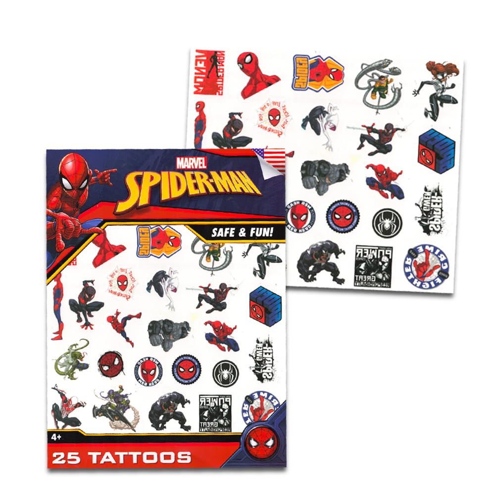 Marvel Spiderman Painting Set for Kids - 1000+ Pc Spiderman Arts and Crafts Bundle with Canvas, Paint, Coloring Pages, Stickers, and More for Kids |