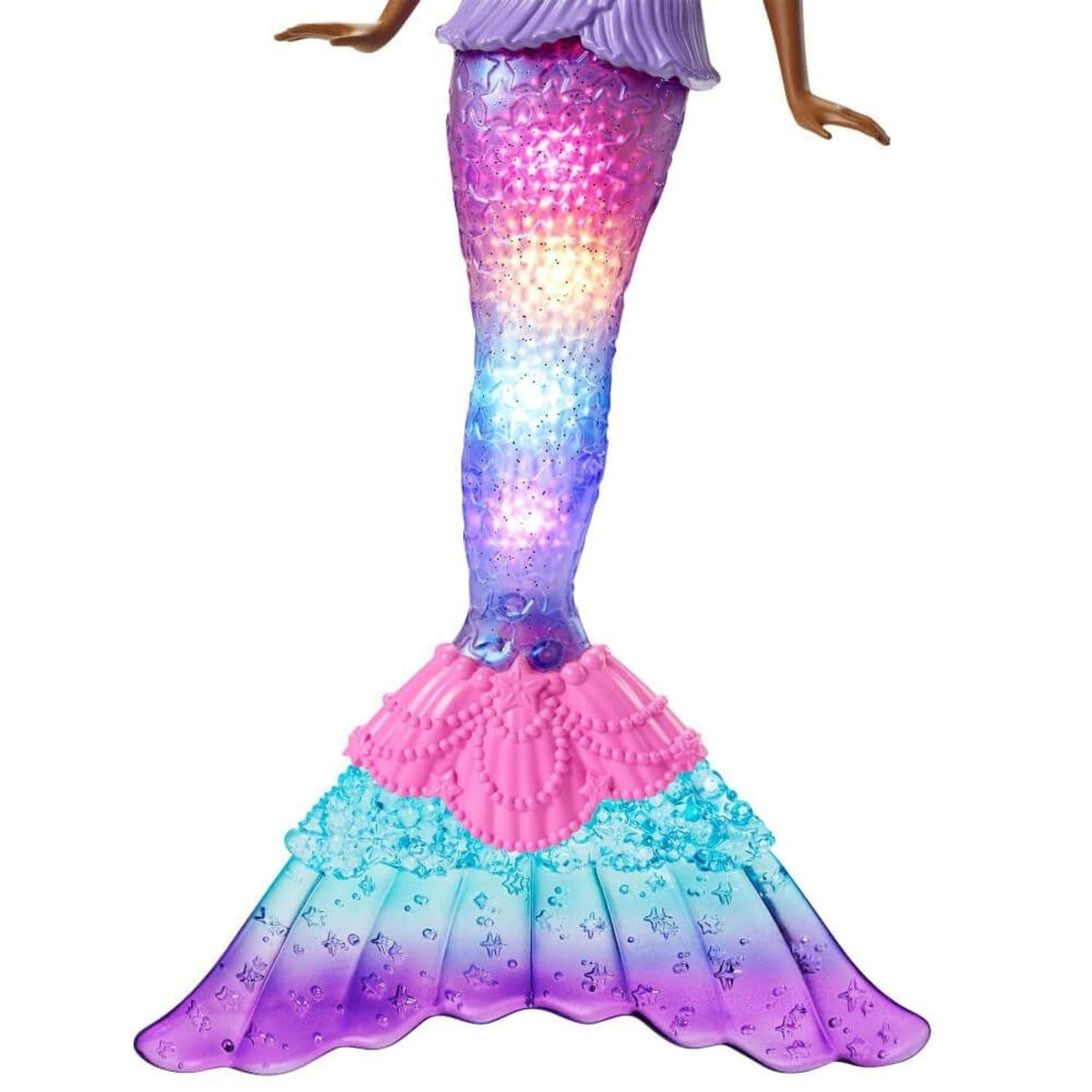 Barbie Mermaid Doll with Water-Activated Twinkle Light-Up Tail, Barbie Dreamtopia Mermaid Toys, Purple-Streaked Hair