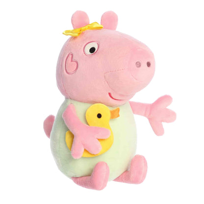 Aurora Peppa Pig 12" Baby Evie with Rubber Ducky Playful Plush