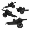 Tim Mee Toy TimMee M3 Artillery - Black 4pc Plastic Army Men Cannon Playset - Made in USA