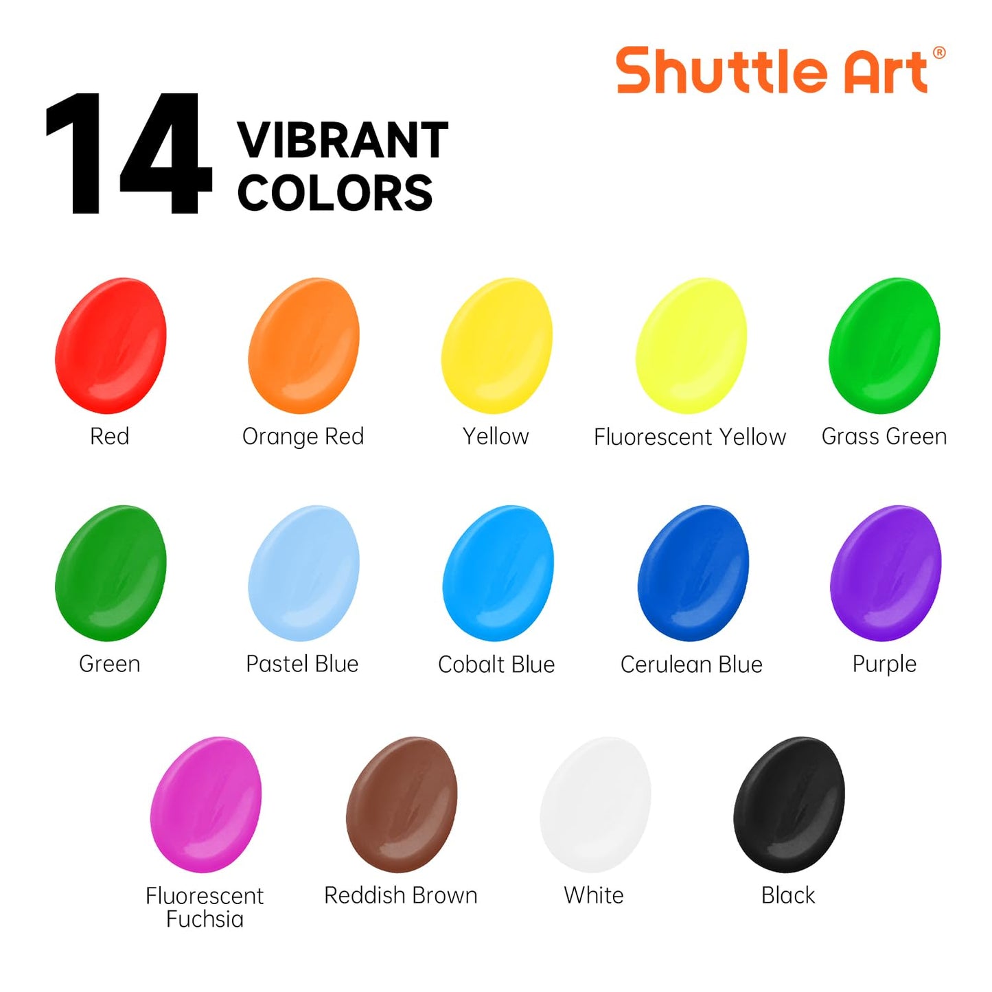 Shuttle Art 14 Colors Washable Paint for Kids, 16 oz Bulk Tempera Paint with Pump, Non-Toxic Kids Washable Paint for Art and Crafts, Home & School