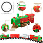 Hanging Christmas Train Set - VATOS 2 in 1 Christmas Train Toy with Light Sound for Kids, Train Toy Set Around & Under The Christmas Tree, Best Indoor