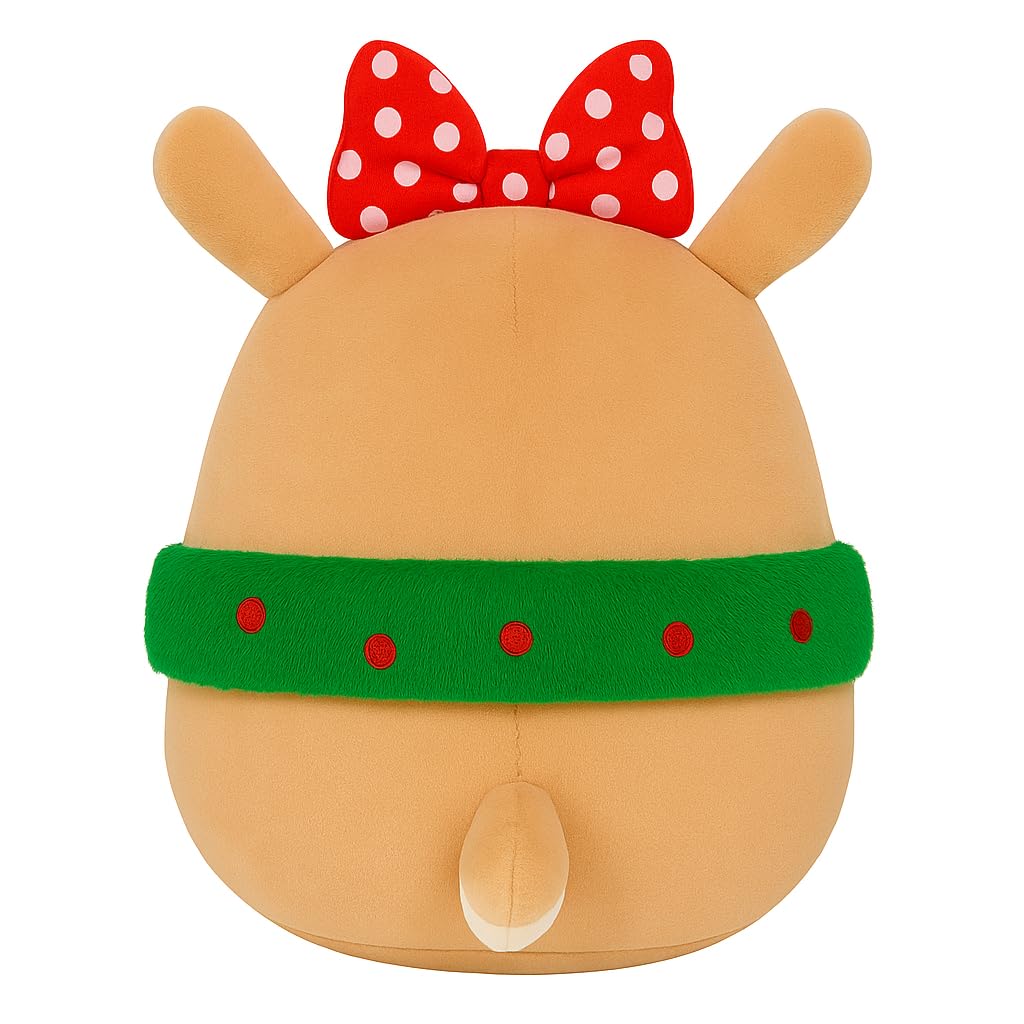Squishmallows 2025 8-Inch Rudolph Christmas Squad Plush (Clarice Holding Wreath)